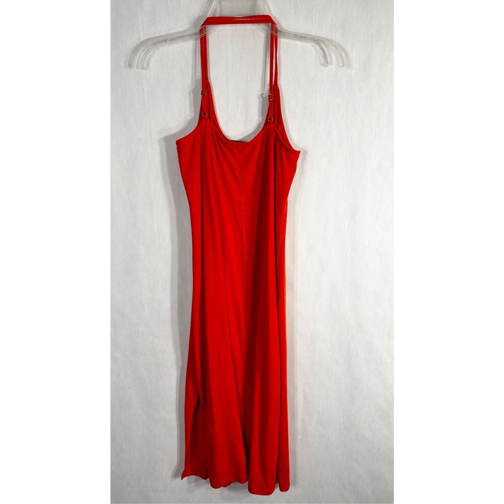 J Crew Medium Dress Strappy‎ Knit Midi Vibrant Orange Spaghetti Strap Sun 107 - Picture 13 of 16